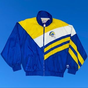 Vintage St Louis / LA Rams Logo 7 Game Day Windbreaker Jacket Sz Medium